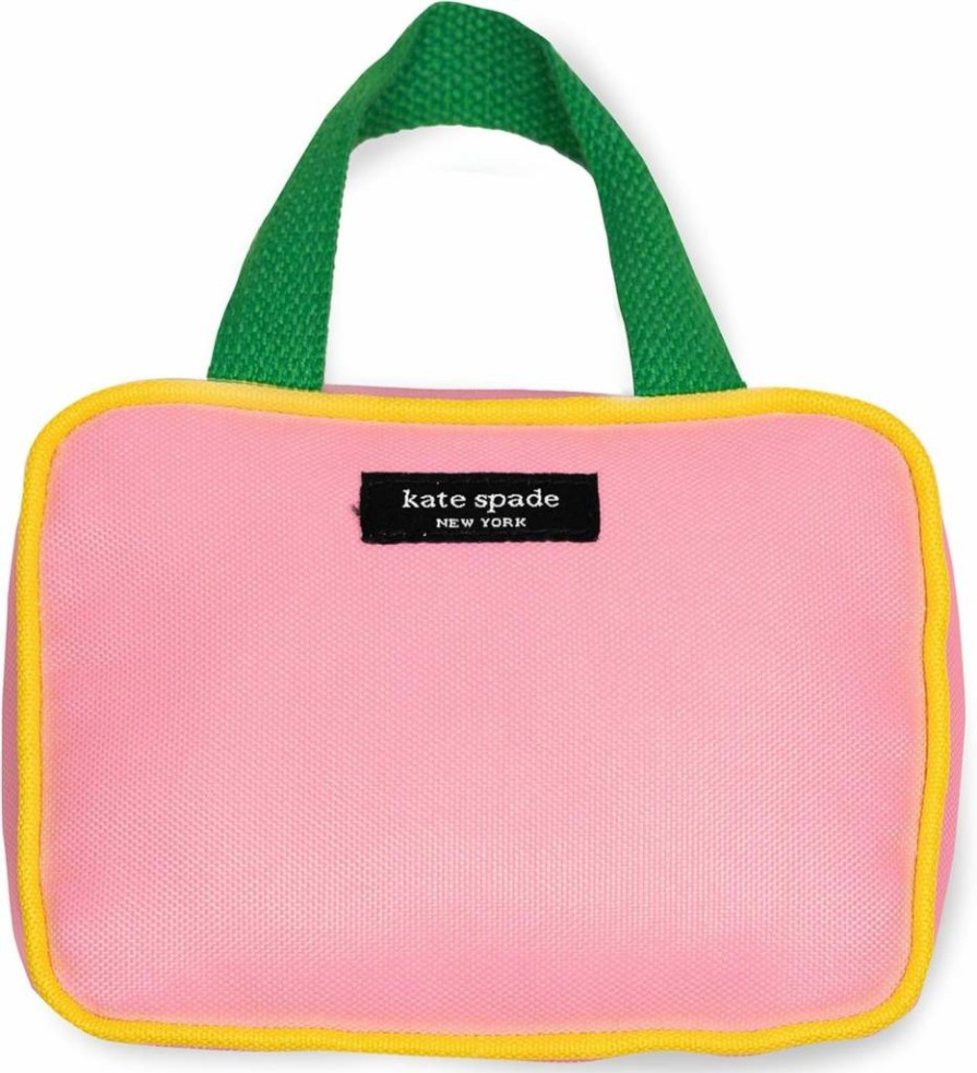 Kate Spade New York Plush Dog Toy with Squeaker - Soft, Durable Chew Toy for Small, Medium & Large Dogs, Colorblock Design