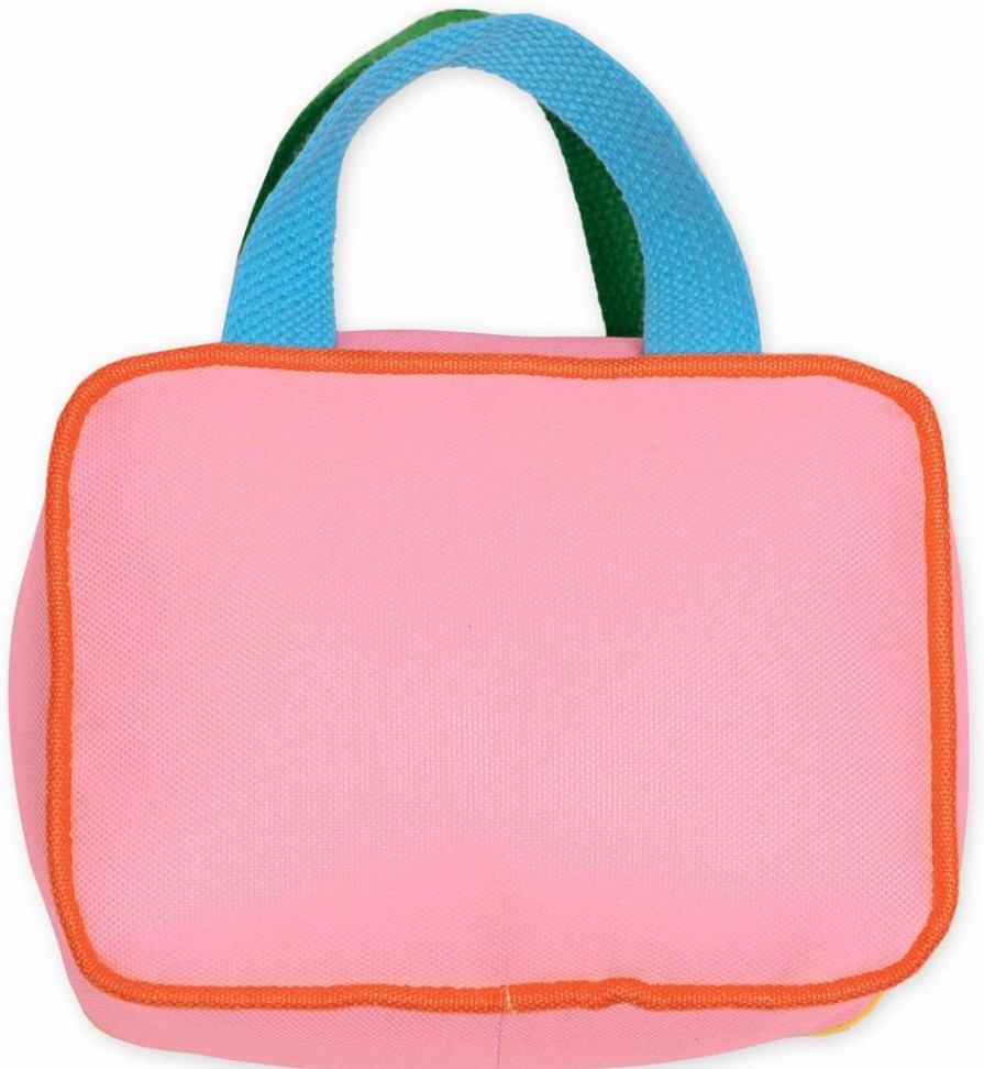 Kate Spade New York Plush Dog Toy with Squeaker - Soft, Durable Chew Toy for Small, Medium & Large Dogs, Colorblock Design