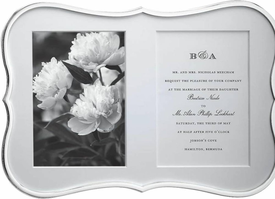 Kate Spade New York Silver Crown Point Double Photo Frame - 5" x 7" Picture Frame for Wall or Tabletop Display - Elegant Home Decor Gift