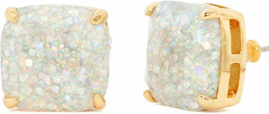 Kate Spade New York Small Square Stud Earrings - Sterling Silver Minimalist Studs for Women