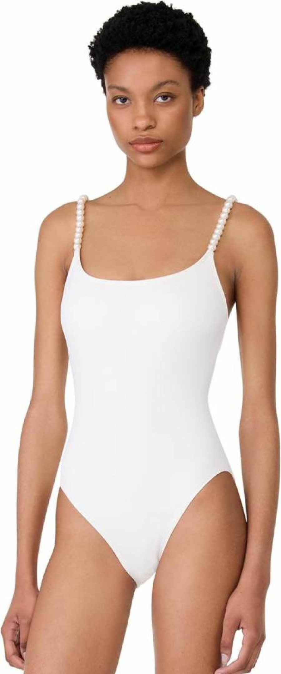 Kate Spade New York Women's One-Piece Swimsuit with Pearl Detailing