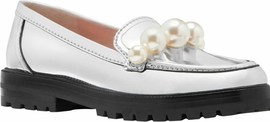 Kate Spade New York Women's Pearl Embellished Loafers – Stylish & Comfortable Slip-On Shoes