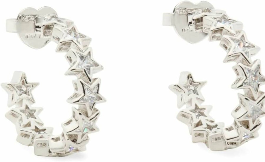 Kate Spade New York Clear Star Huggie Earrings Space Cadet Collection