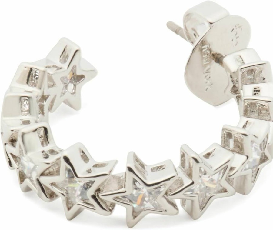 Kate Spade New York Clear Star Huggie Earrings Space Cadet Collection