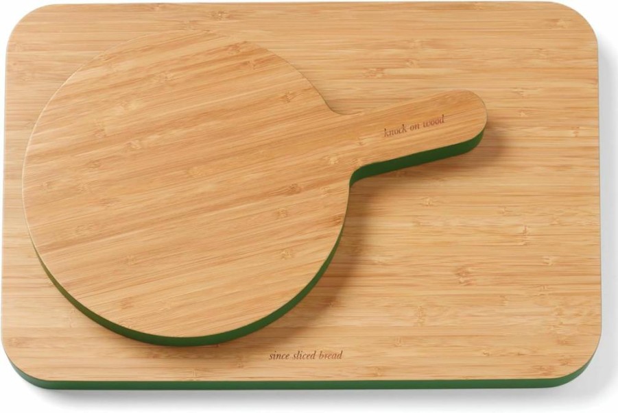 Kate Spade New York Wooden Cheese Board with Knife - Natural Serving Tray for Charcuterie, Entertaining