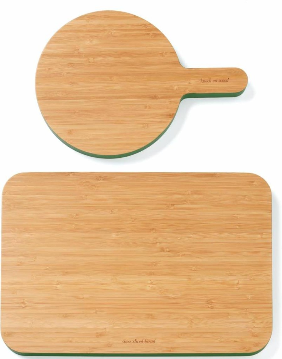 Kate Spade New York Wooden Cheese Board with Knife - Natural Serving Tray for Charcuterie, Entertaining