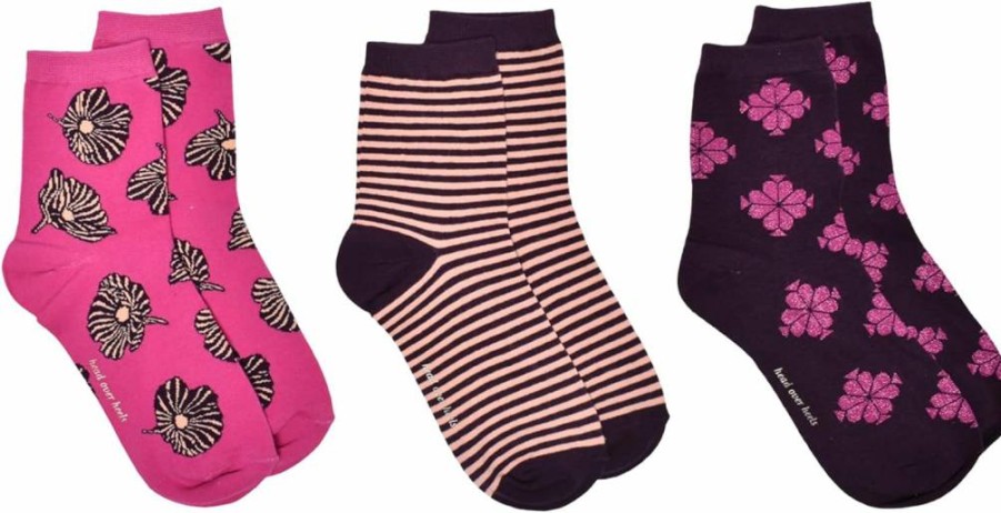 Kate Spade New York Women's 3-Pack Floral Shortie Crew Socks - Soft, Comfortable Everyday Socks for Women