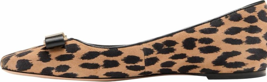 Kate Spade New York Women's Bowdie Ballet Flats - Classic Comfortable Leather Flat Shoes for Women