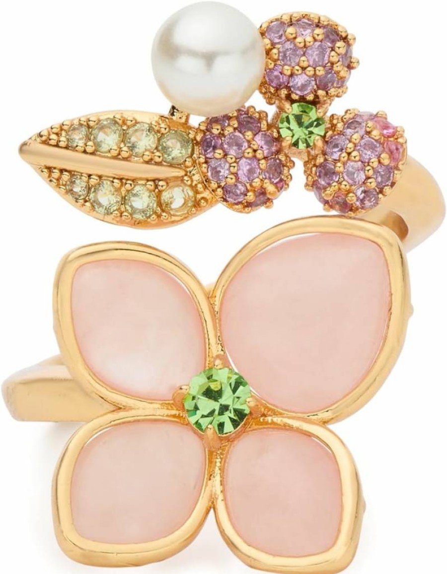 Kate Spade New York Floral Pastel Petals Ring - Elegant Women's Fashion Jewelry