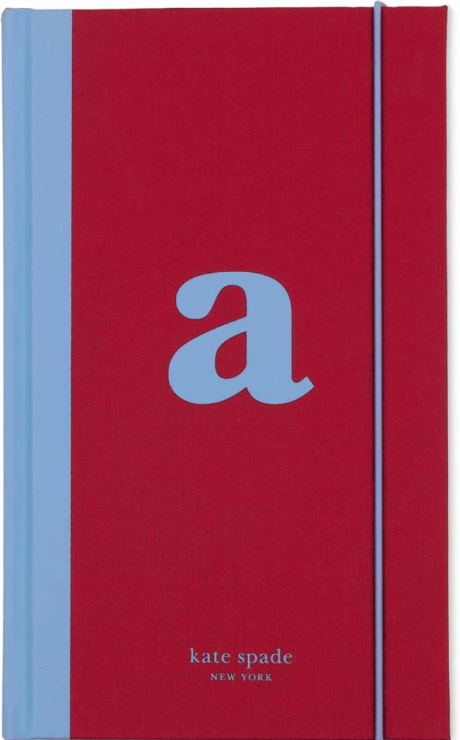 Kate Spade New York Monogram Cloth Hardcover Journal - 8.25" x 5.25" Lined Notebook, 168 Pages, Personalized Diary Gift