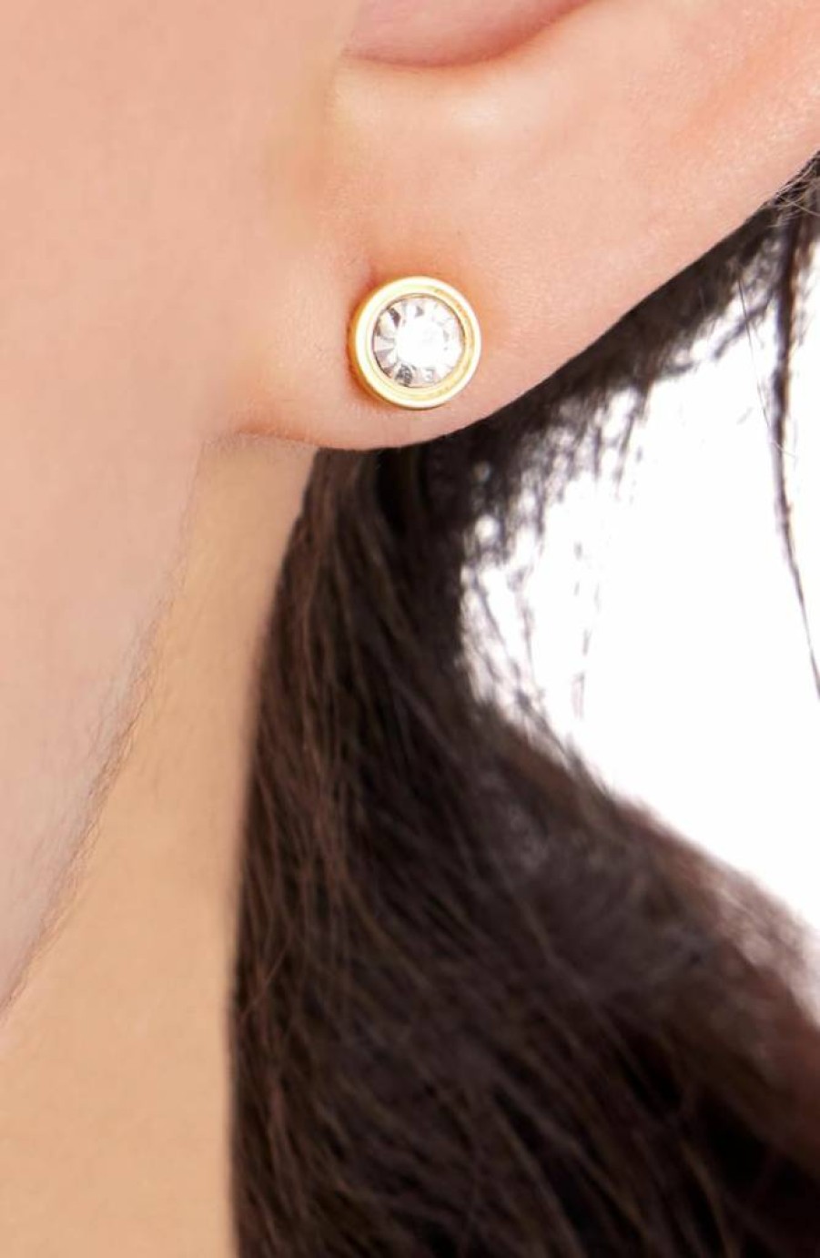 Kate Spade New York Small Set In Stone Stud Earrings - Elegant Gold-Tone Studs for Women