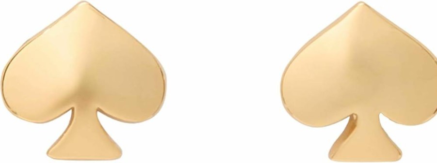 Kate Spade New York So Spade Stud Earrings for Women - Stylish Gold-Tone Studs