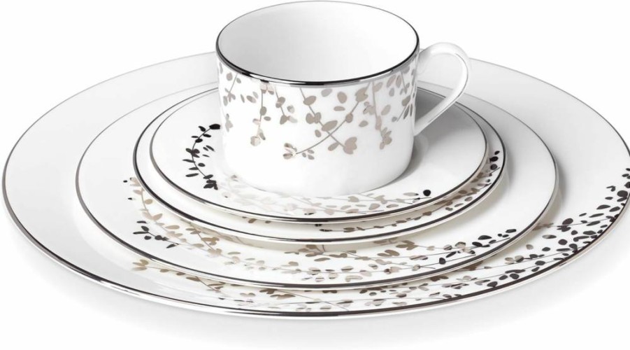 Kate Spade New York Gardner Street Platinum Salad Plate – Elegant 0.70 Lb Dinnerware for Stylish Dining