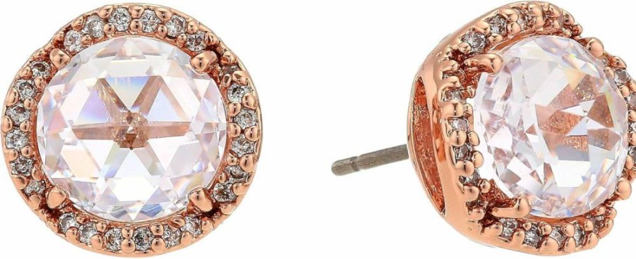 Kate Spade New York Sparkle Pave Round Stud Earrings for Women with Glass Stones - Gold/Silver Hoop Earrings - Fashion Jewelry Gift