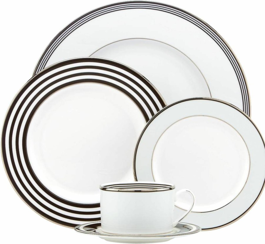 Kate Spade New York Parker Place 5-Piece Dinnerware Set in Blue - Ceramic Plates, Bowls & Mugs