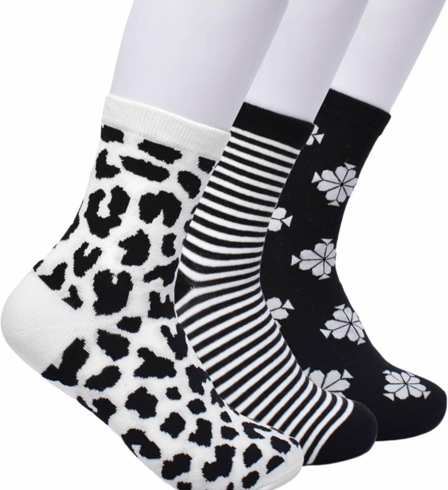 Kate Spade New York Women's 3-Pack Leopard Print Crew Socks - Soft, Comfortable Shortie Socks for Everyday Wear