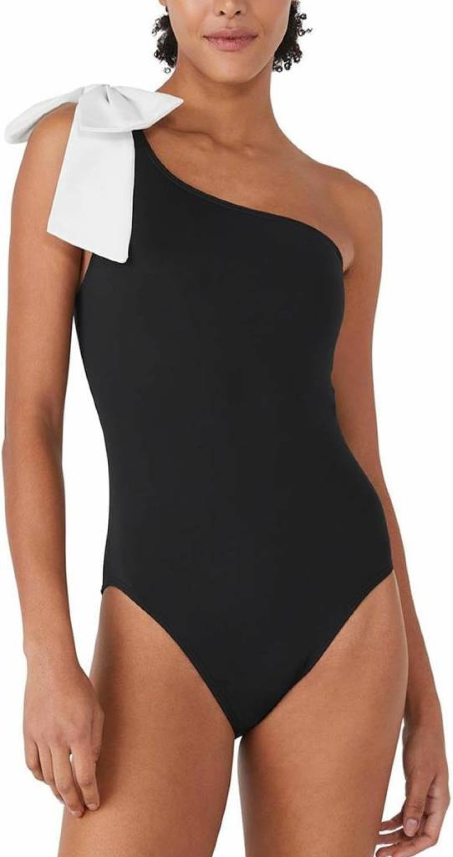 Kate Spade New York Women's One-Piece Dress with Bow Shoulder Detail - Solid Color Elegant Design