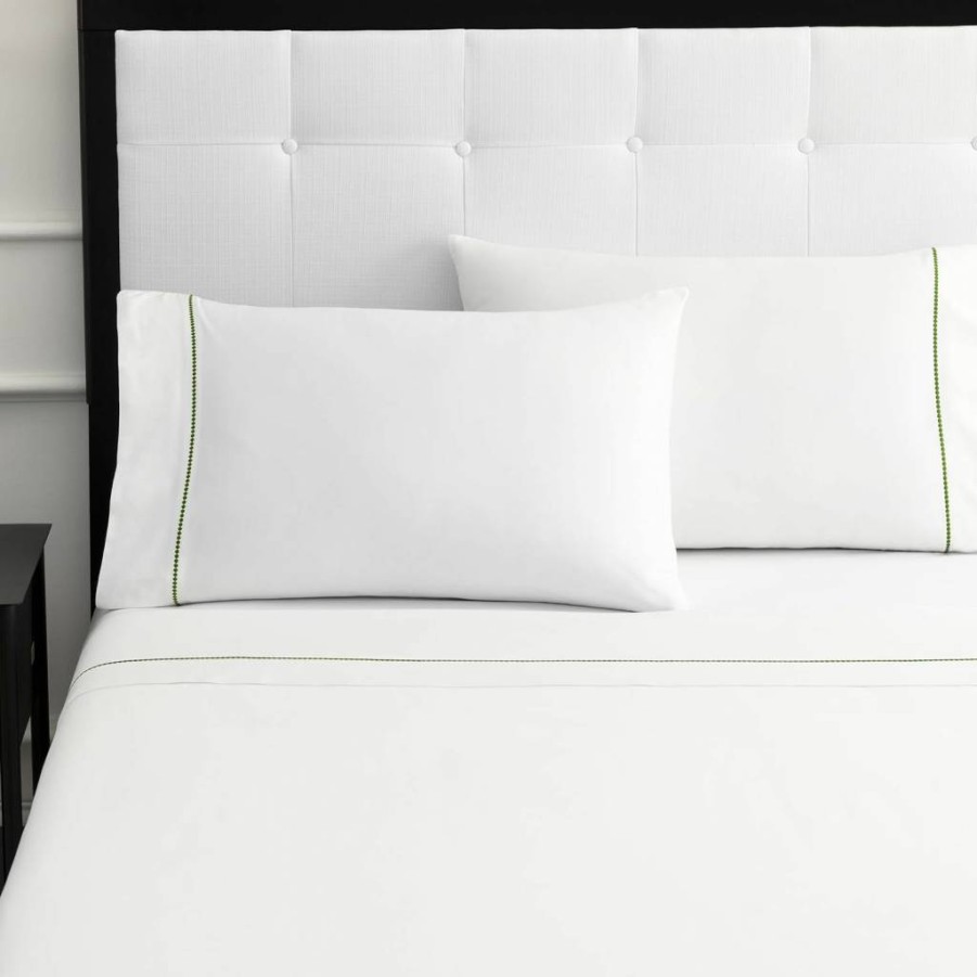Kate Spade New York 4-Piece Dot Queen Bedding Set - 100% Cotton 300 Thread Count All-Season Sheets, Machine Washable in White & Black
