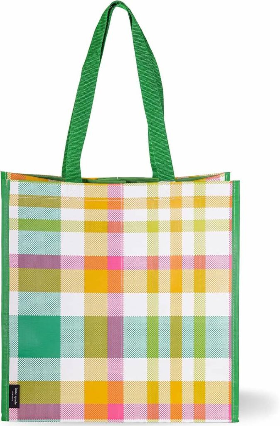 Kate Spade New York Large Reusable Grocery Tote Bag with Shoulder Straps - Collapsible Shopping Tote