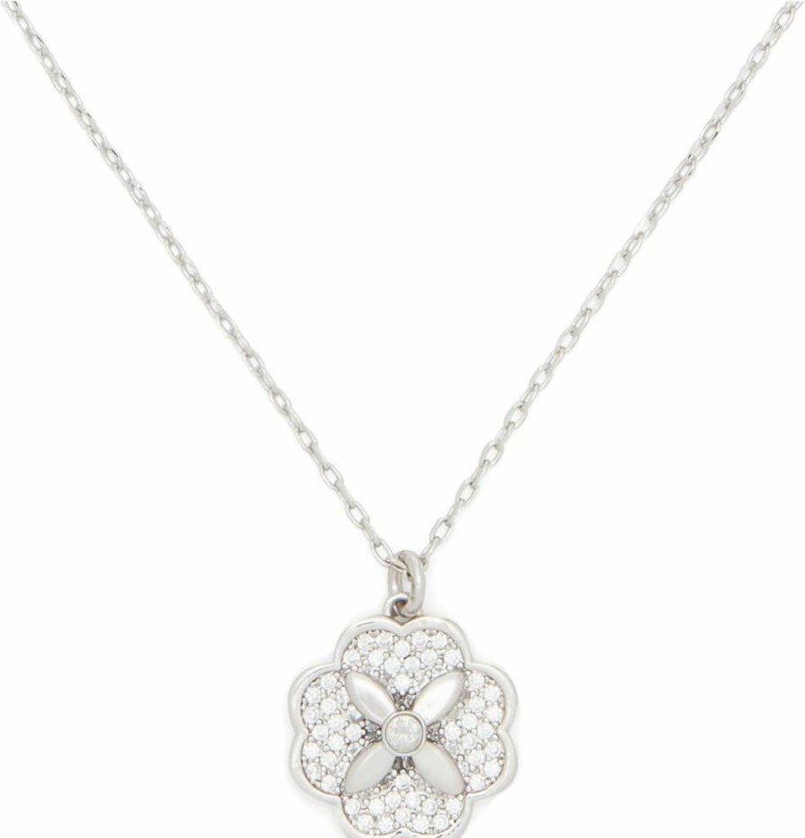 Kate Spade New York Heritage Bloom Gold Pendant Necklace - Floral Charm Jewelry Gift for Women