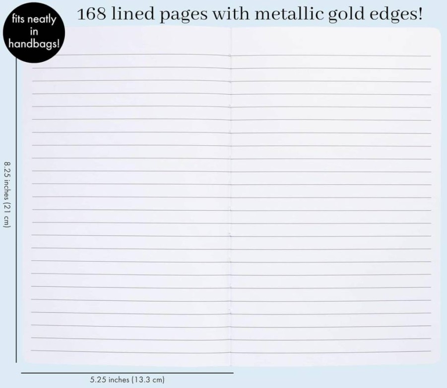 Kate Spade New York Gold Dots Hardcover Journal - 8.25" x 5.25" Lined Notebook, 200 Pages, Bridal & Wedding Gift, So Happy Together Design