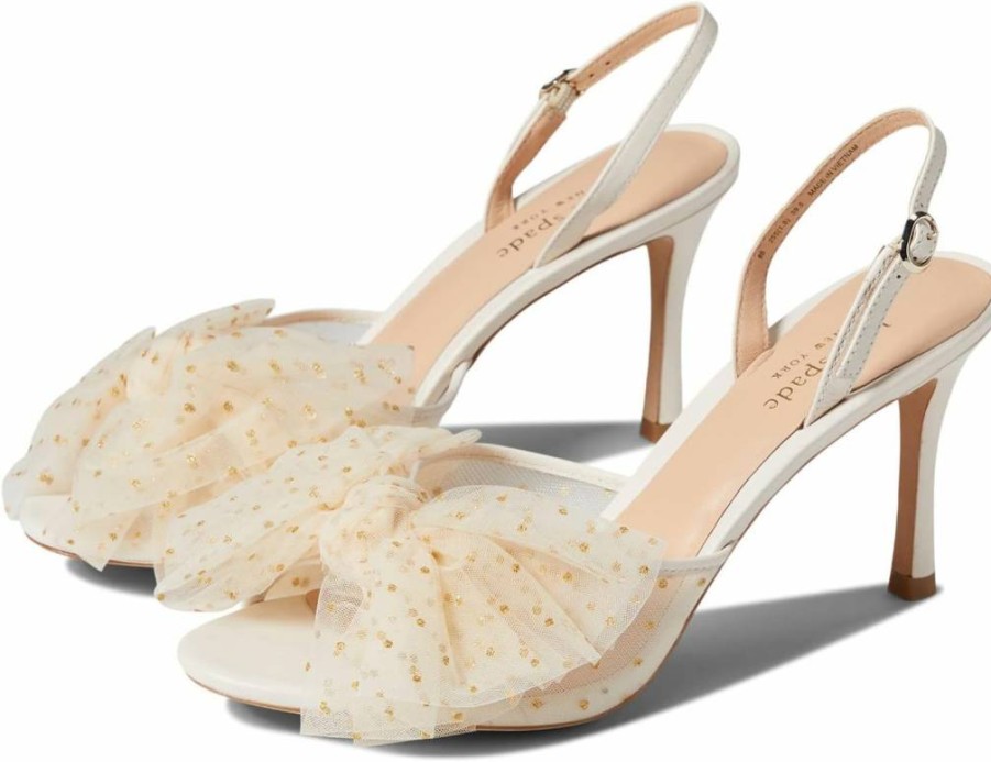 Kate Spade New York Women's Sparkle Heels Bridal Wedding Pumps - Elegant Rhinestone Bridal Shoes for Bride