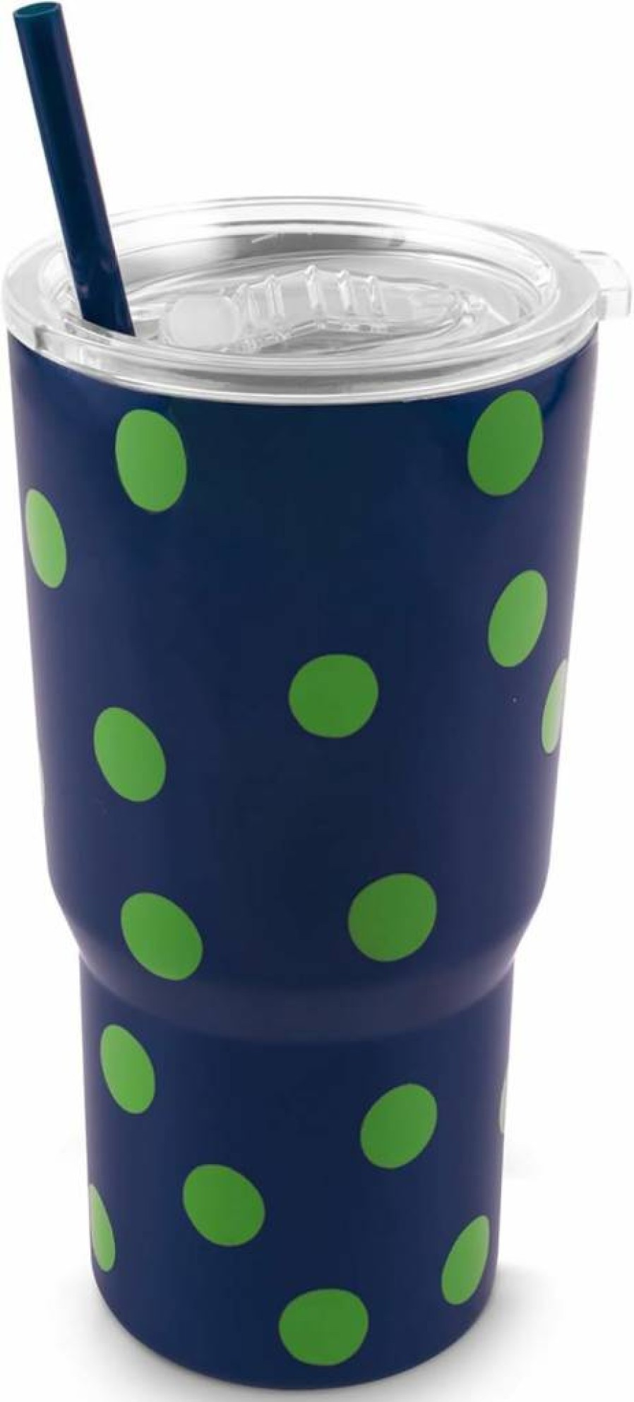 Kate Spade New York 20oz Stainless Steel Tumbler with Reusable Straw & Slide Lid - Insulated Travel Mug for Hot & Cold Drinks (Gingham Garden Design)