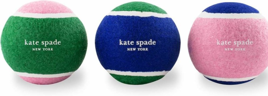 Kate Spade New York Dog Tennis Balls Set of 3 - Pet Safe Fetch Toys for Dog Training & Exercise