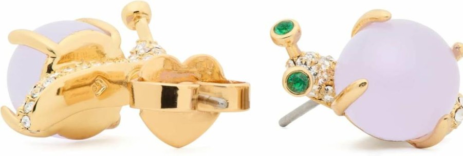 Kate Spade New York Garden Friends Snail Stud Earrings, Multi-Color Enamel & Gold-Tone Fashion Jewelry