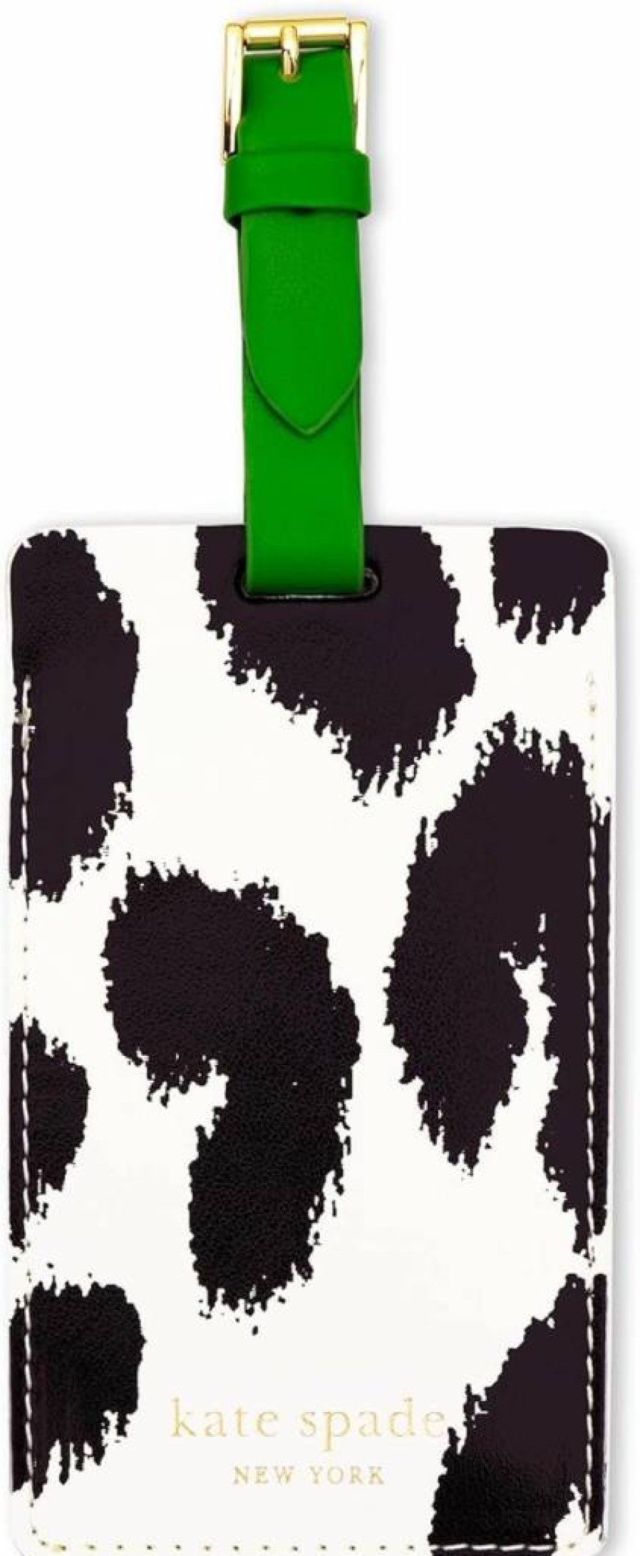 Kate Spade New York Vegan Leather Luggage Tag for Women - Durable Travel ID Tag with "Where To Next" Design