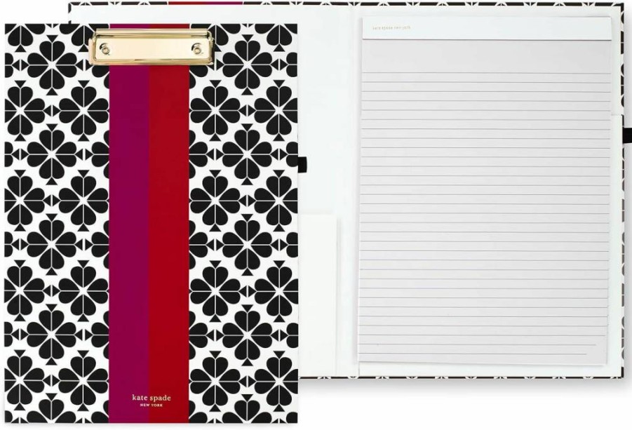 Kate Spade New York Clipboard Folio - Professional Padfolio with Lined Notepad, Pen Loop & Pocket, Fall Floral Design, Stylish Office Organizer