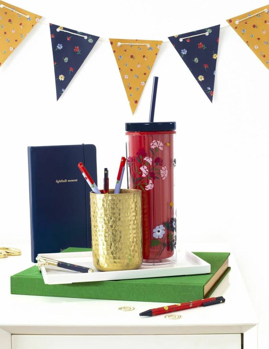 Kate Spade New York Safari Floral Retractable Click Pen Set - 5 Pack, Cute Plastic Pens for Writing, Journaling & Office Use