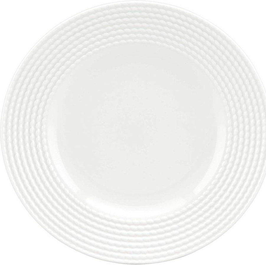Kate Spade New York White Wickford Accent Plate - 1.15 lb Elegant Dining Tableware