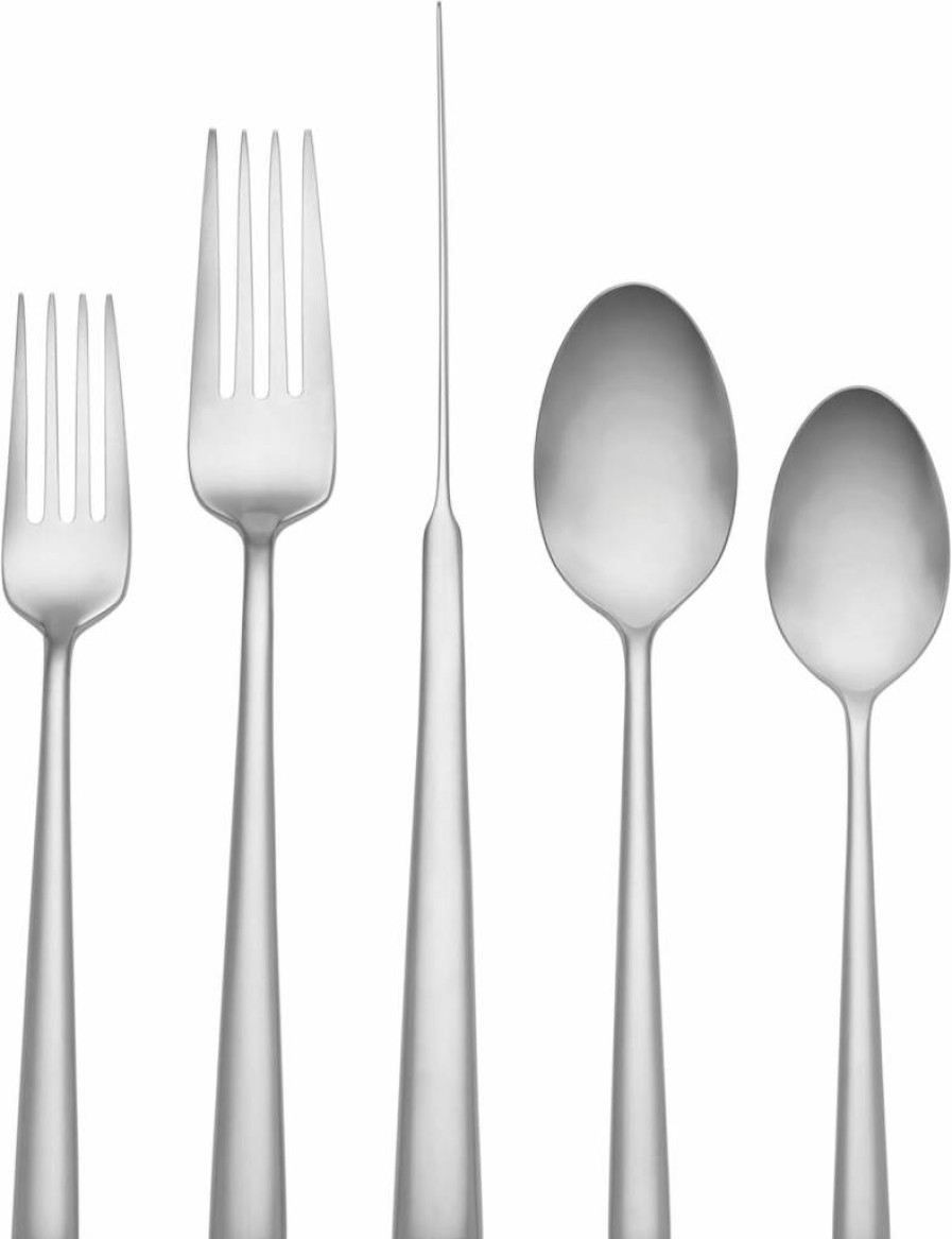 Kate Spade New York Malmo 20-Piece Flatware Set - Stainless Steel Cutlery with Metallic Finish, 4.75 Lb, Dining Utensils for 4