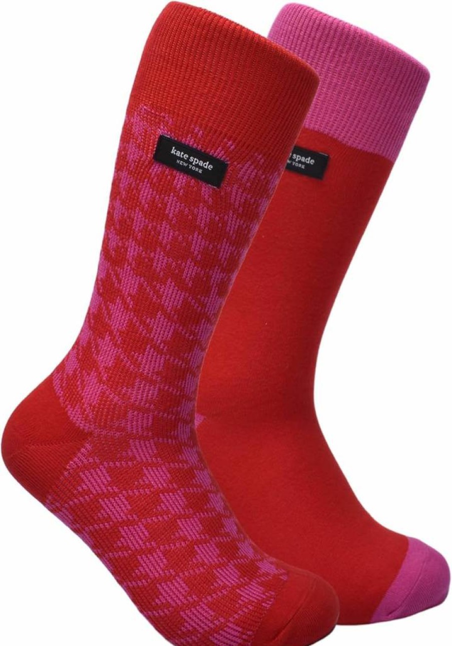 Kate Spade New York Women's 2-Pack Houndstooth Boot Socks - Soft, Comfortable Knee-High Socks for Women