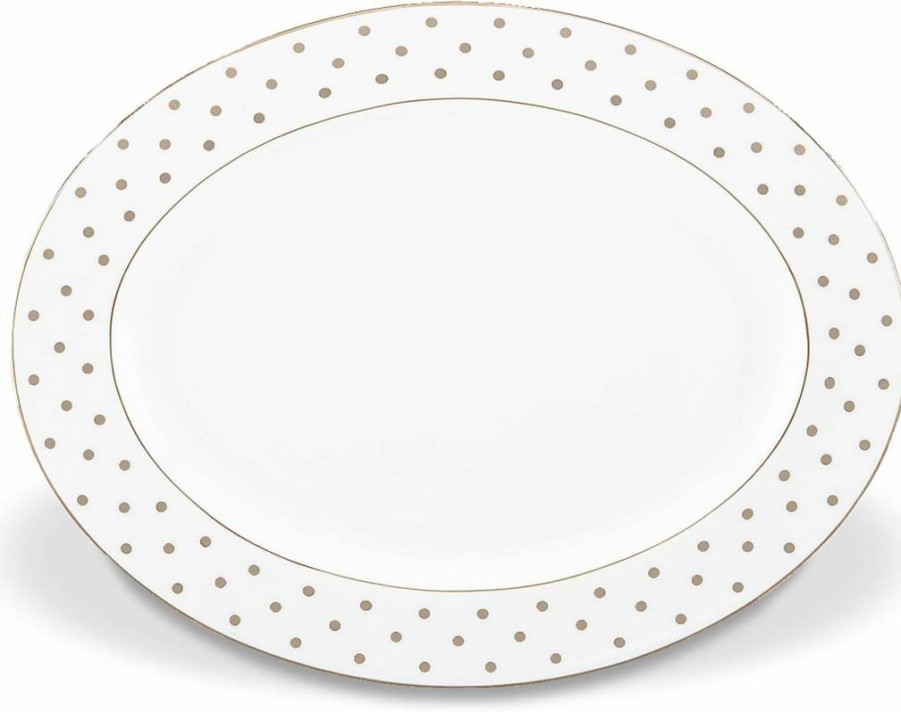 Kate Spade New York Larabee Road Metallic Platinum Pasta Bowl – 1.2LB Elegant Dining Serveware