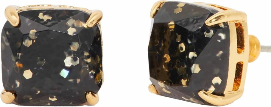 Kate Spade New York Small Square Stud Earrings - Mini Gold Hoop Earrings for Women