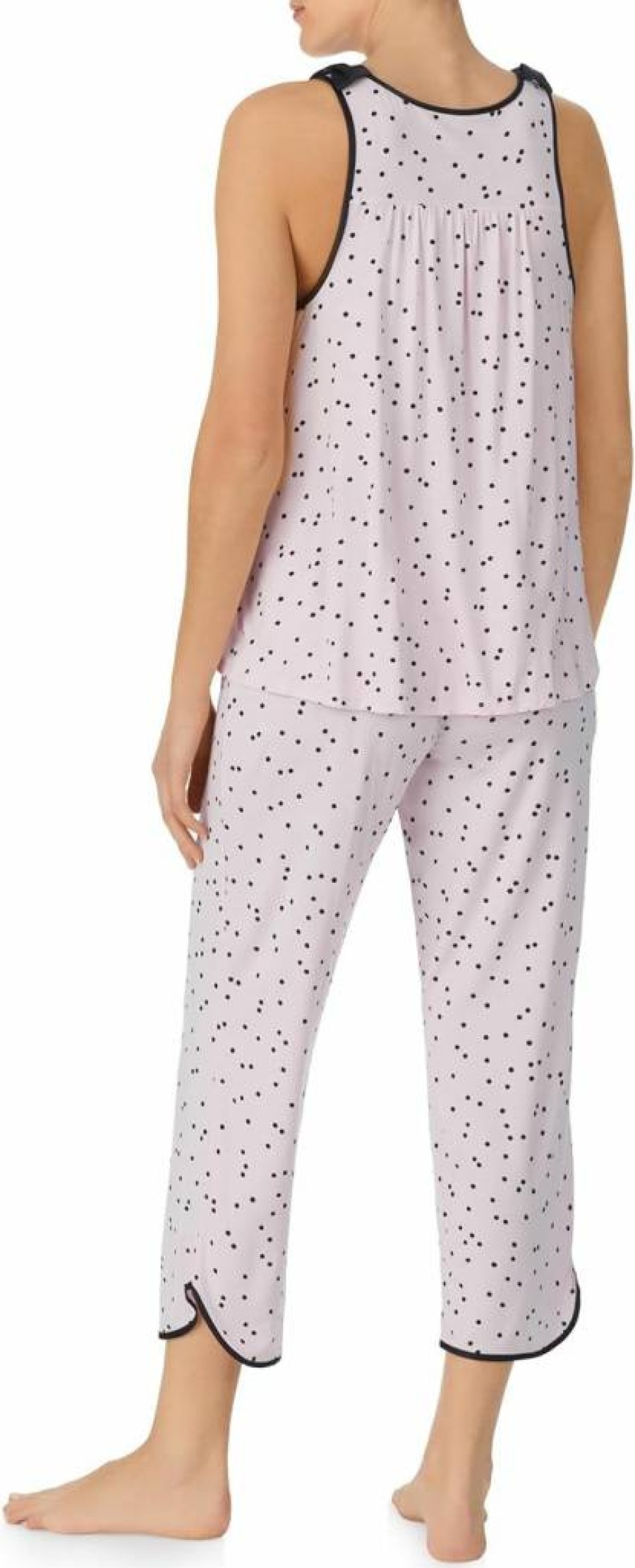 Kate Spade New York Women's Cropped Pajama Set - Comfortable Short PJ Set for Women