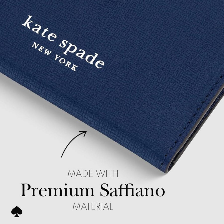 Kate Spade New York White Glitter Magnetic Wallet Card Holder for MagSafe iPhones & Cases