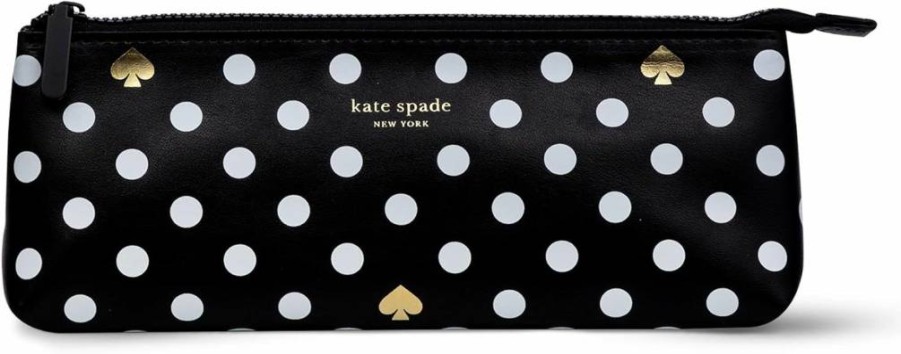 Kate Spade New York Safari Floral Zip Pouch Pen & Pencil Case Set with Supplies (2 Pencils, Sharpener, Eraser, Ruler) for Adults