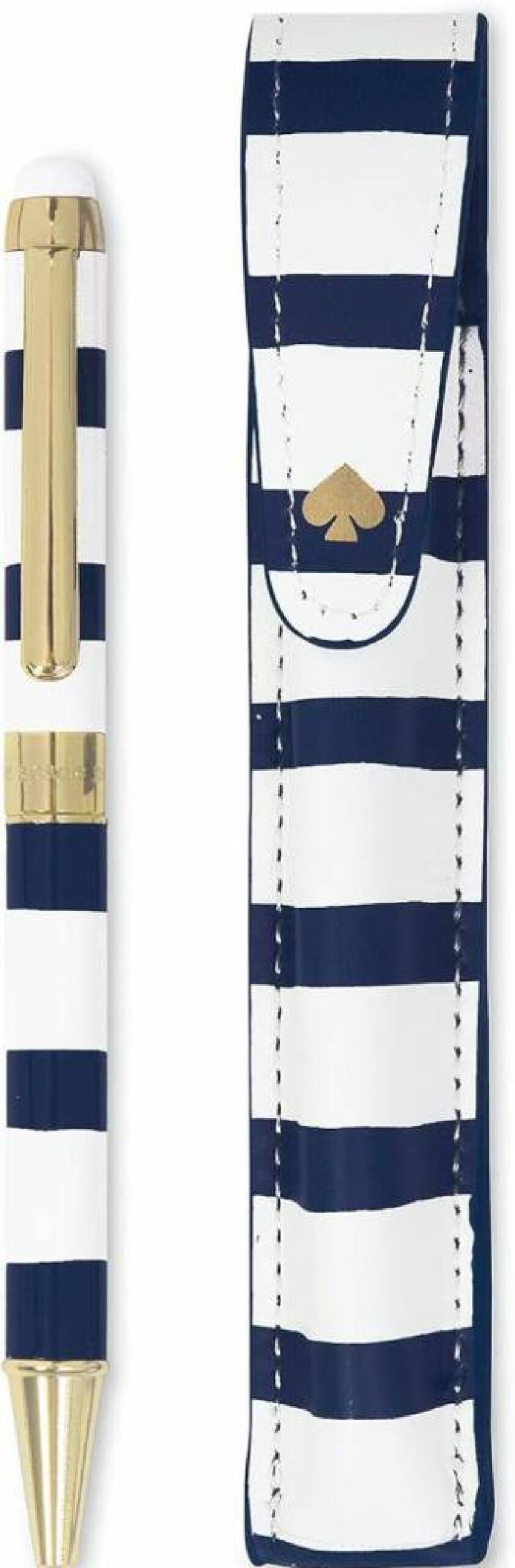 Kate Spade New York Green Daisy Gingham Stylus Pen - Touch Screen & Ballpoint Dual Tip, Black Ink, Includes Storage Pouch