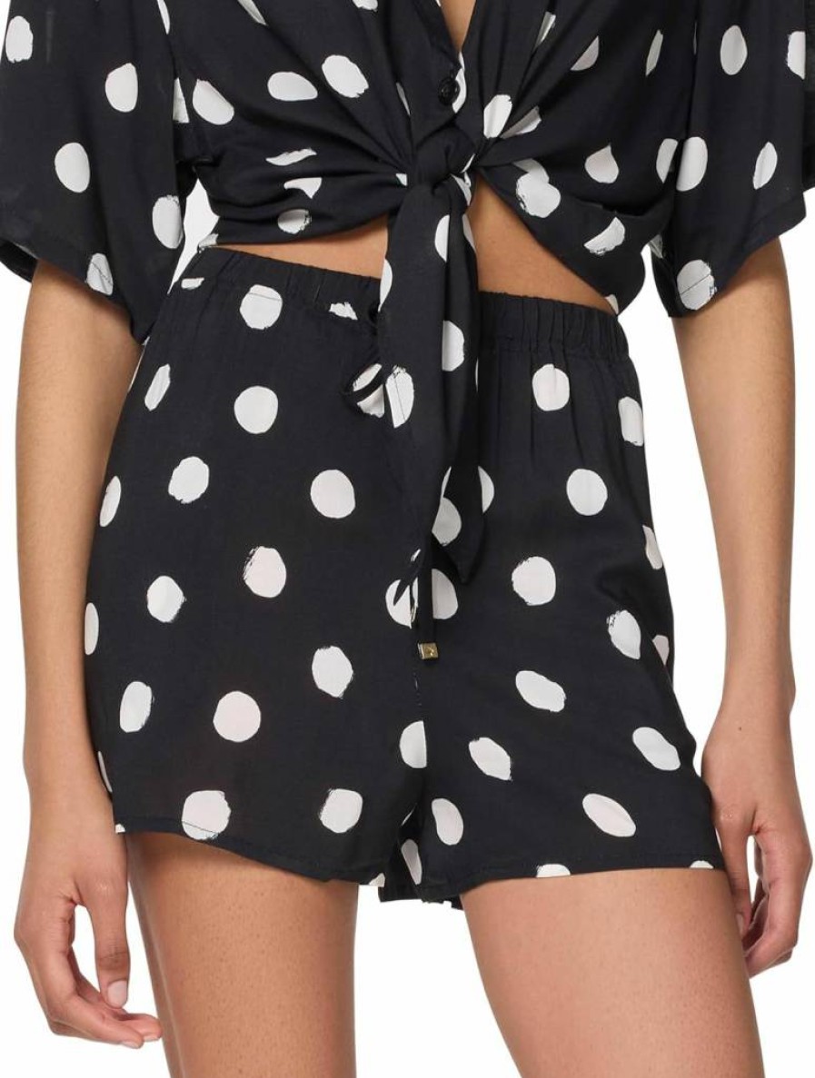 Kate Spade New York Women's Paint Dot Printed Beach Cover Up Shorts Casual Summer Swimwear