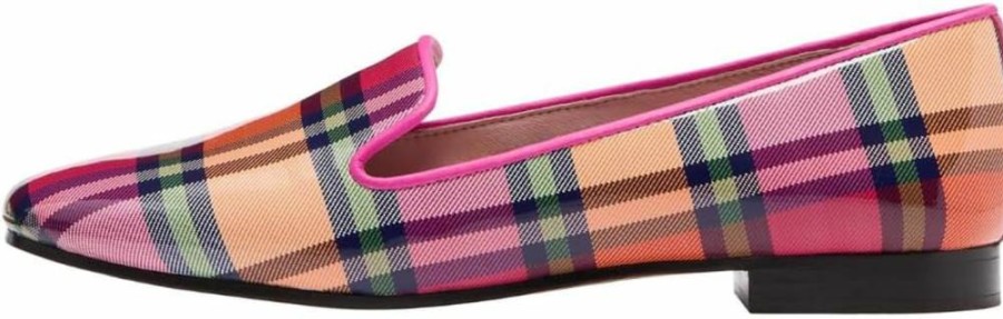 Kate Spade New York Women's Plaid Loafers – Comfortable Lounge Slip-On Shoes for Women