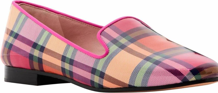 Kate Spade New York Women's Plaid Loafers – Comfortable Lounge Slip-On Shoes for Women