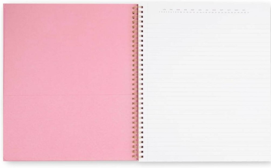 Kate Spade New York Spiral Notebook - Large 11" x 9.5" College Ruled Journal with 160 Pages, Painterly Strokes Design
