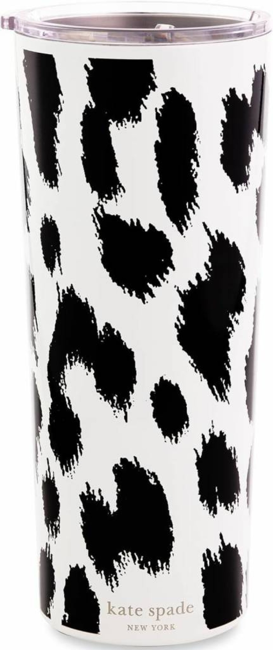 Kate Spade New York Adventure Stripe 24oz Stainless Steel Travel Tumbler, Double Wall Insulated Cup with Lid