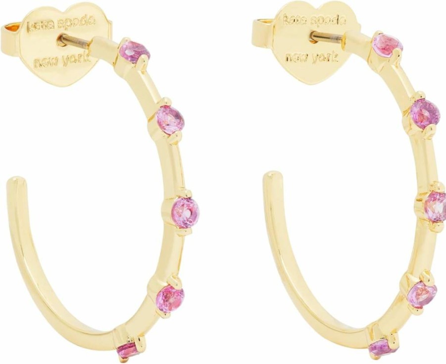 Kate Spade New York Shimmer Hoop Earrings - Sparkling Gold/Silver Hoops for Women