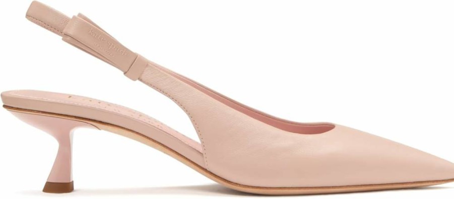 Kate Spade New York Riley Leather Slingback Kitten Heel Pumps for Women