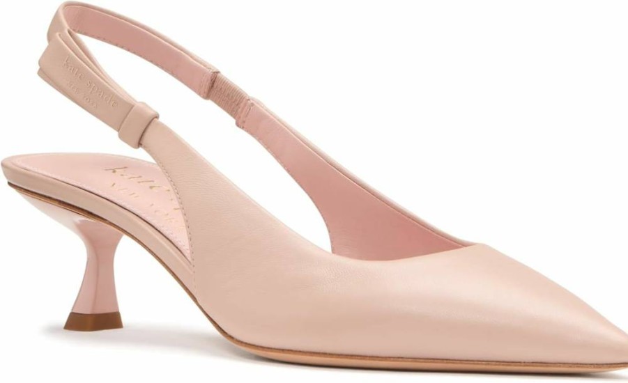 Kate Spade New York Riley Leather Slingback Kitten Heel Pumps for Women