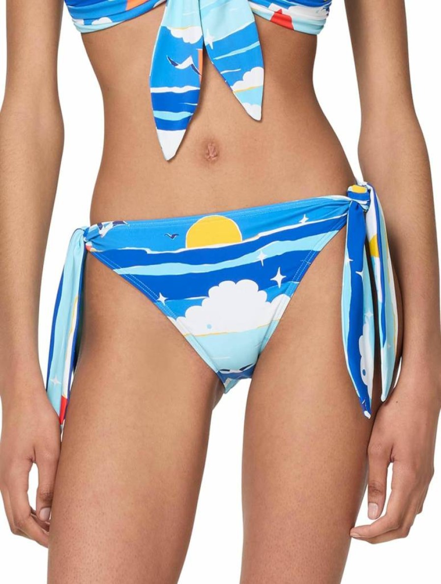 Kate Spade New York Women's Side Tie Bikini Bottom - Summer Swimwear High Waisted Beach Panties